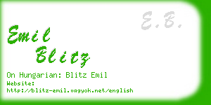 emil blitz business card
